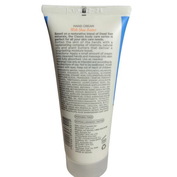 Seacret Milk & Honey Hand Cream w/ Shea Butter NEW 3.4oz Minerals from Dead Sea - Picture 2 of 3